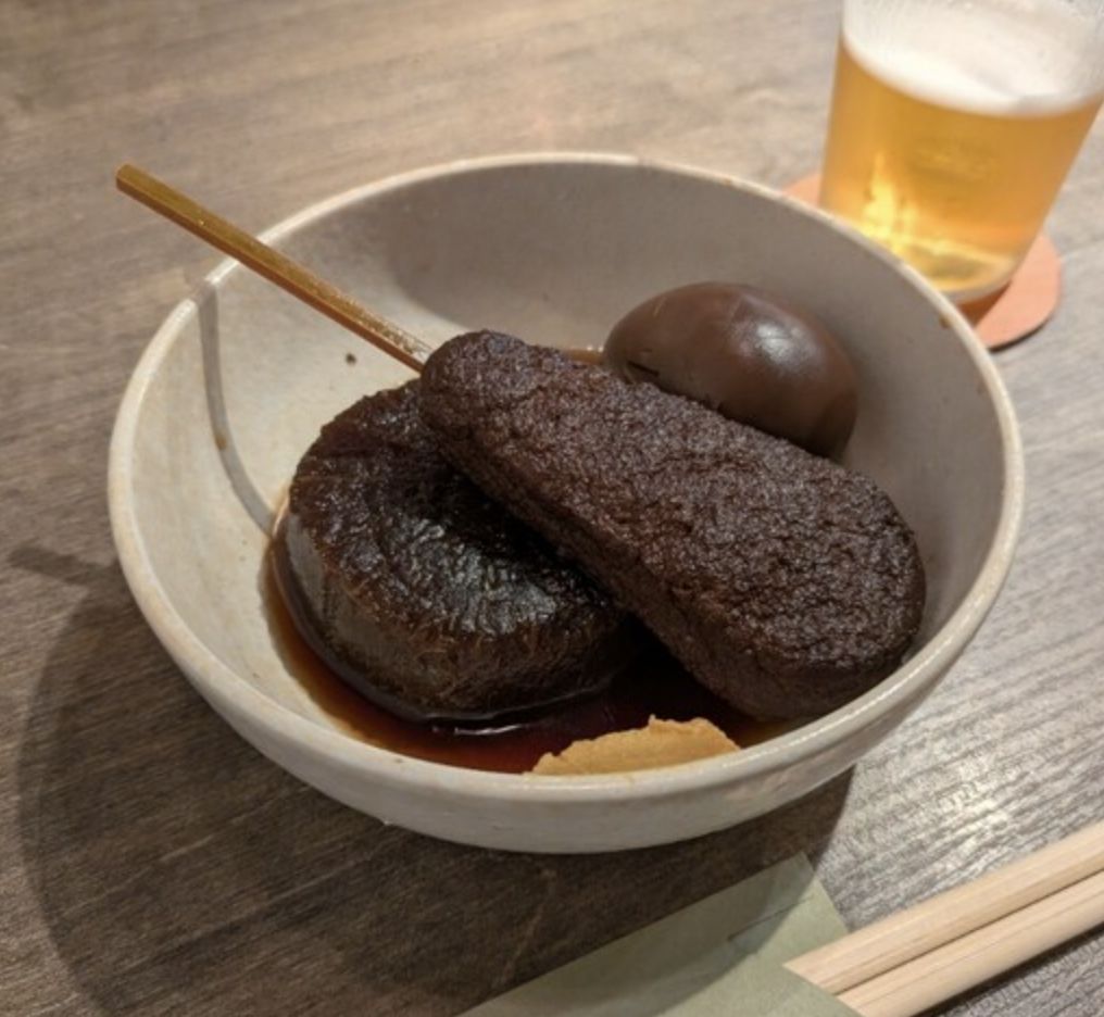 蕎麦つゆで作る黒おでん